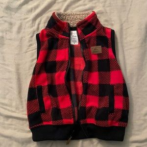 Red, Plaid Vest